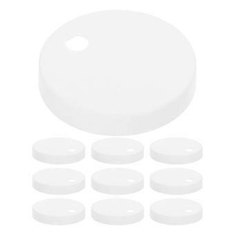 Lot de 10 cache-vis pour charnières de siège de toilette - Fixations métalliques 45 mm pour abattant de toilette - Accessoires de salle de bain - Accessoires décoratifs