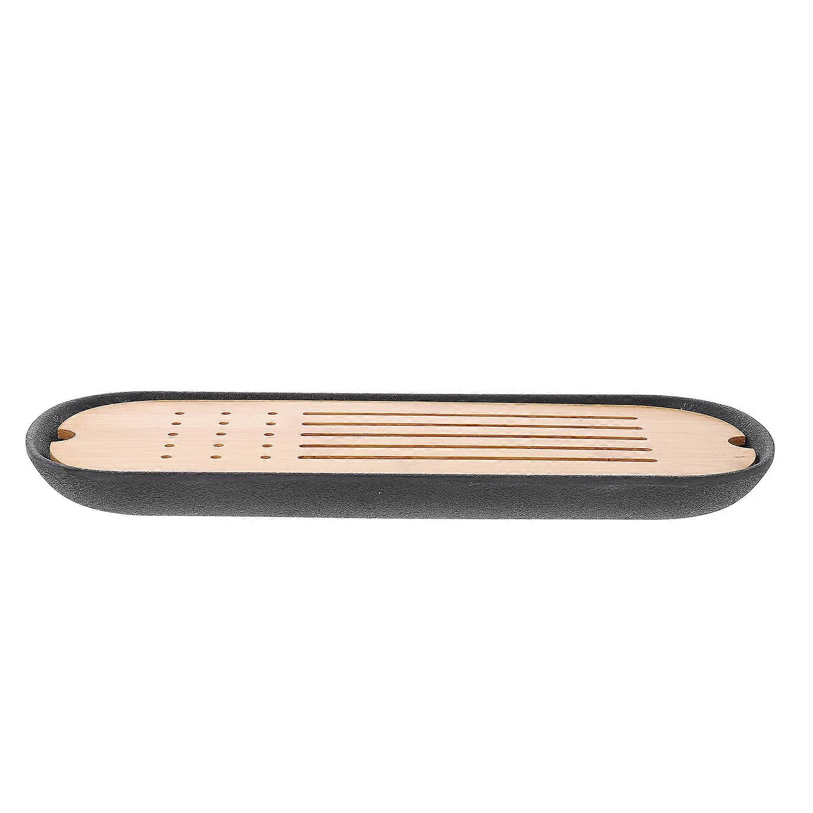 Desktop Tea Tray Versatile Cup Plate for Storage 1Set Black Material
