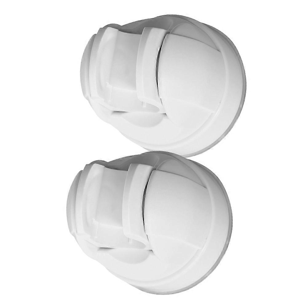 Bathroom Shower Head Bracket Adjustable Holder for Shower Use 2Pcs White