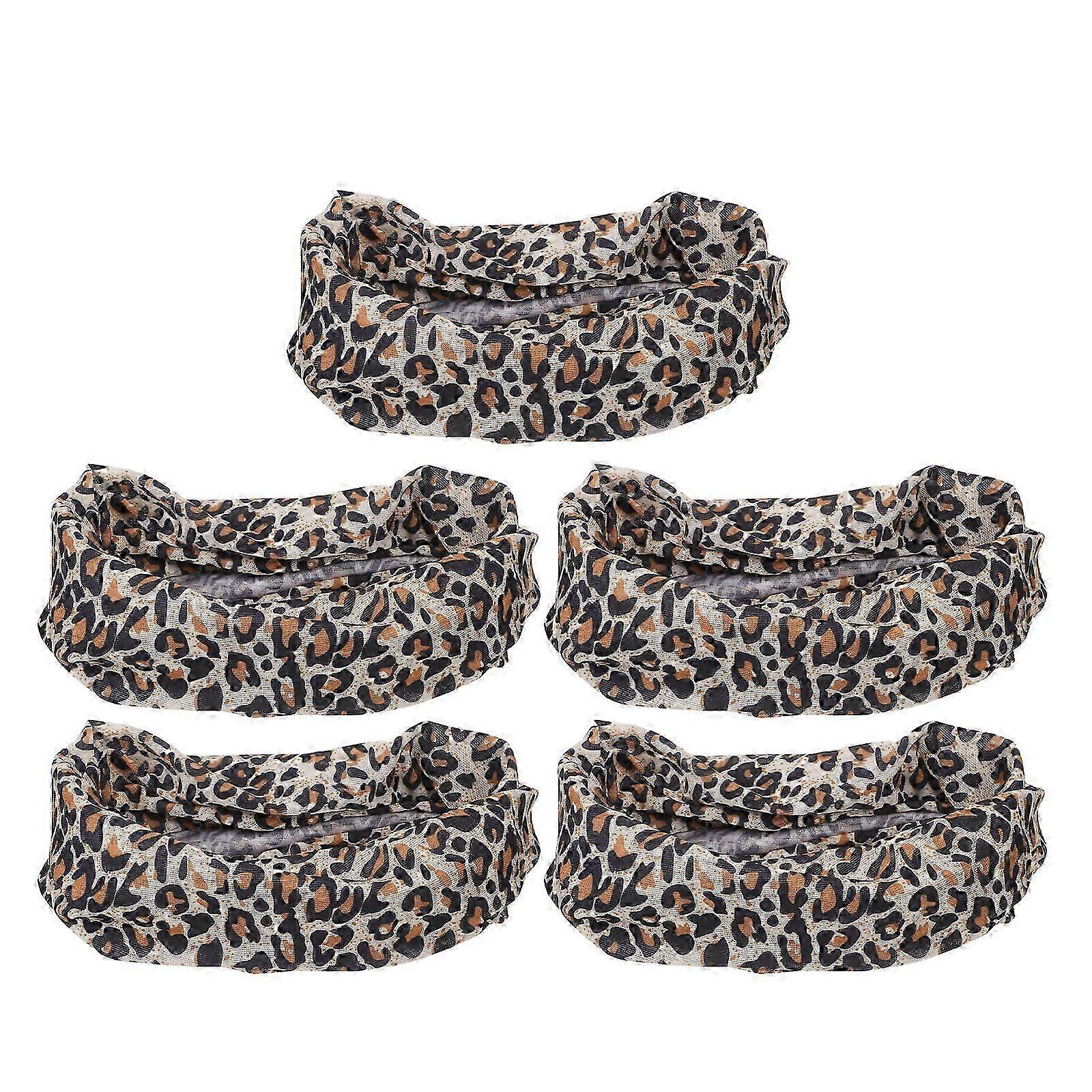 Leopard Print Multifunctional Bandana, Quick Drying, 5 Pcs