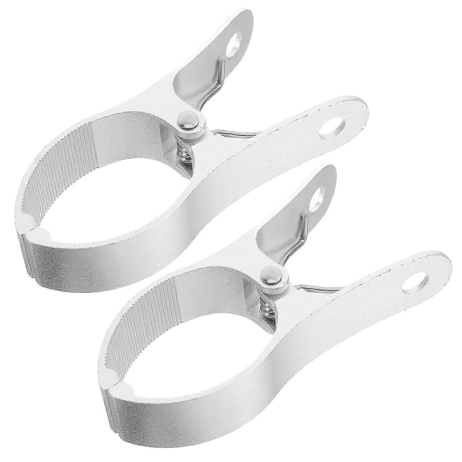 Windproof Aluminum Alloy Quilt Clamp Silver Clothes Function 2Pcs Clips