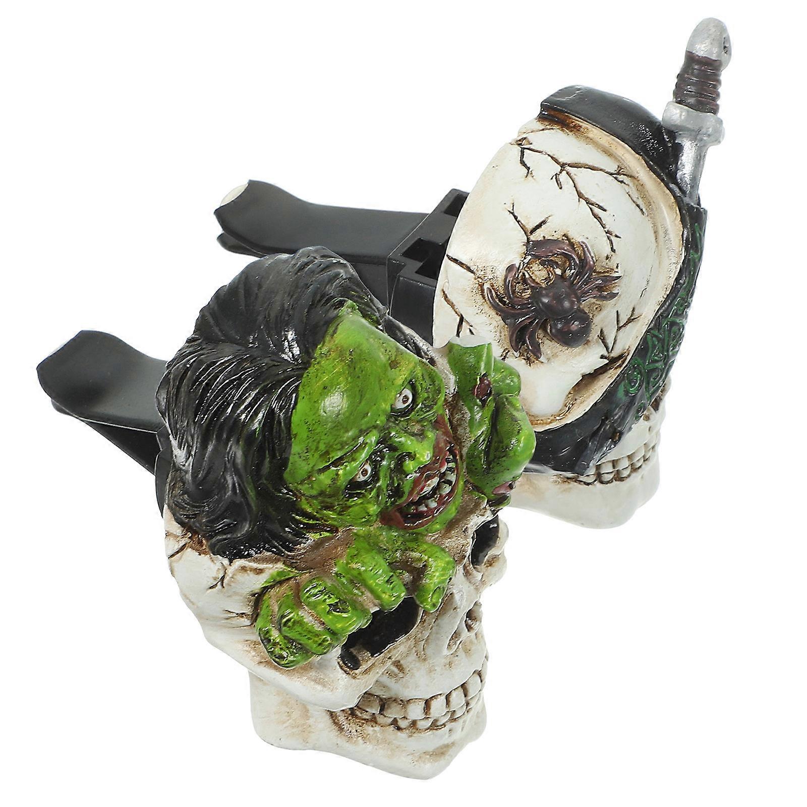 2pcs Car Interior Aroma Diffuser Decorative Air Vent Clip Skull Aroma Diffuser