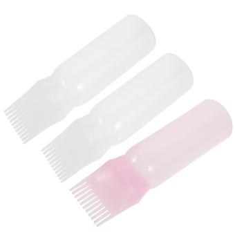 Washing Bottle Hair Dye Bottle Applicator Comb for Hair Styling 3Pcs