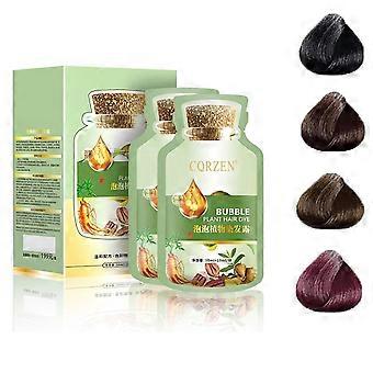 Plant-Based Bubble Hair Color, Natural Tint for Gray Coverage, Nourishing Hair Dye for All Hair Types
