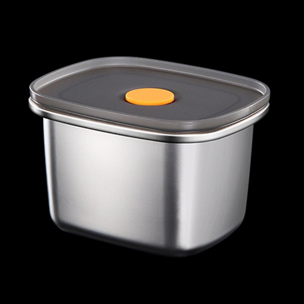 Refrigerator Rectangular Stainless Steel Lunch Box Portable Food Storage Box