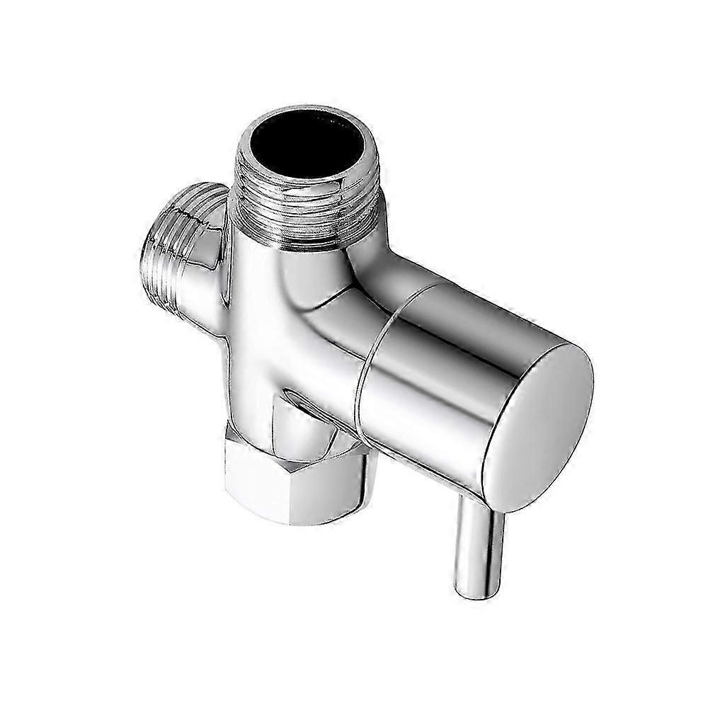 3-Way Solid Metal Shower Arm Diverter with Handshower Mount
