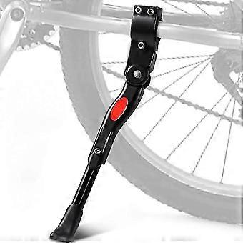 Béquille de vélo réglable en alliage d’aluminium, hauteur avec pied en caoutchouc antidérapant, béquille latérale, support pour vélos de 24 à 27 pouces, BMX, VTT, 700C-noir