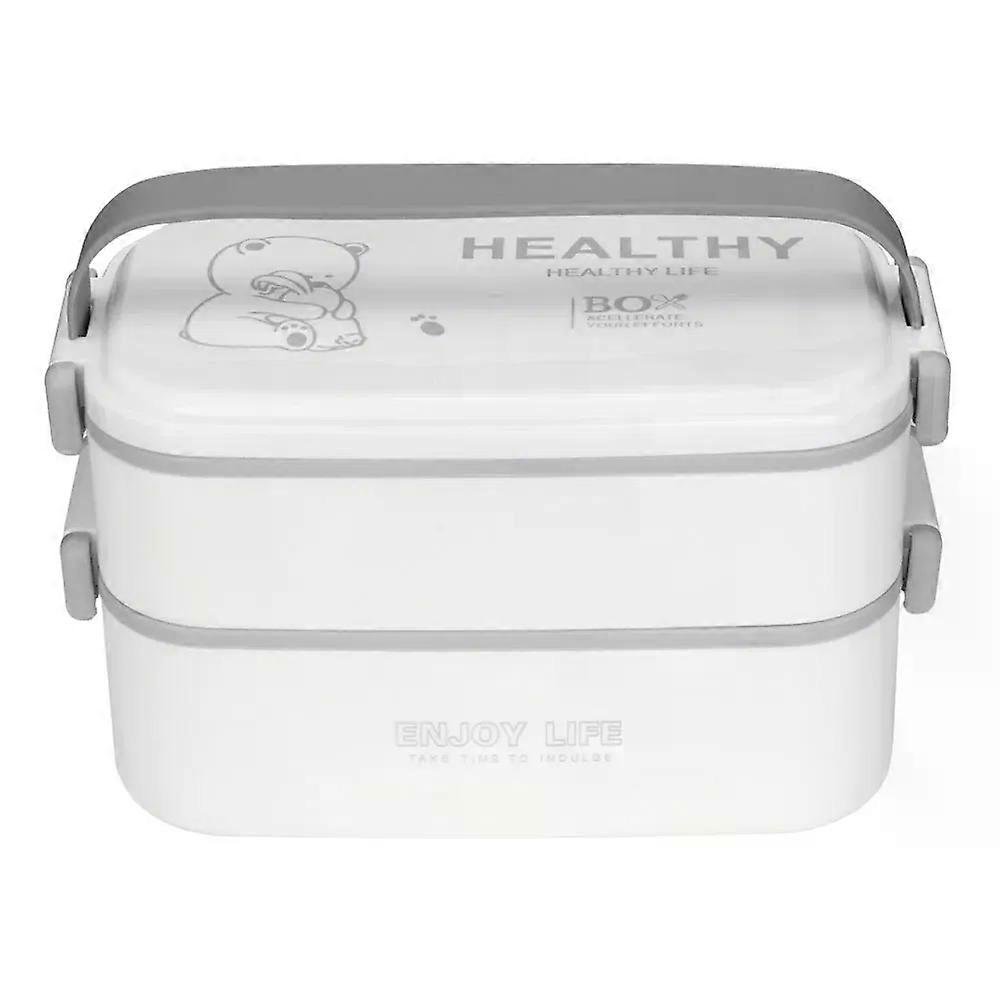 Stackable Bento Lunch Box with Handle 2 Layer