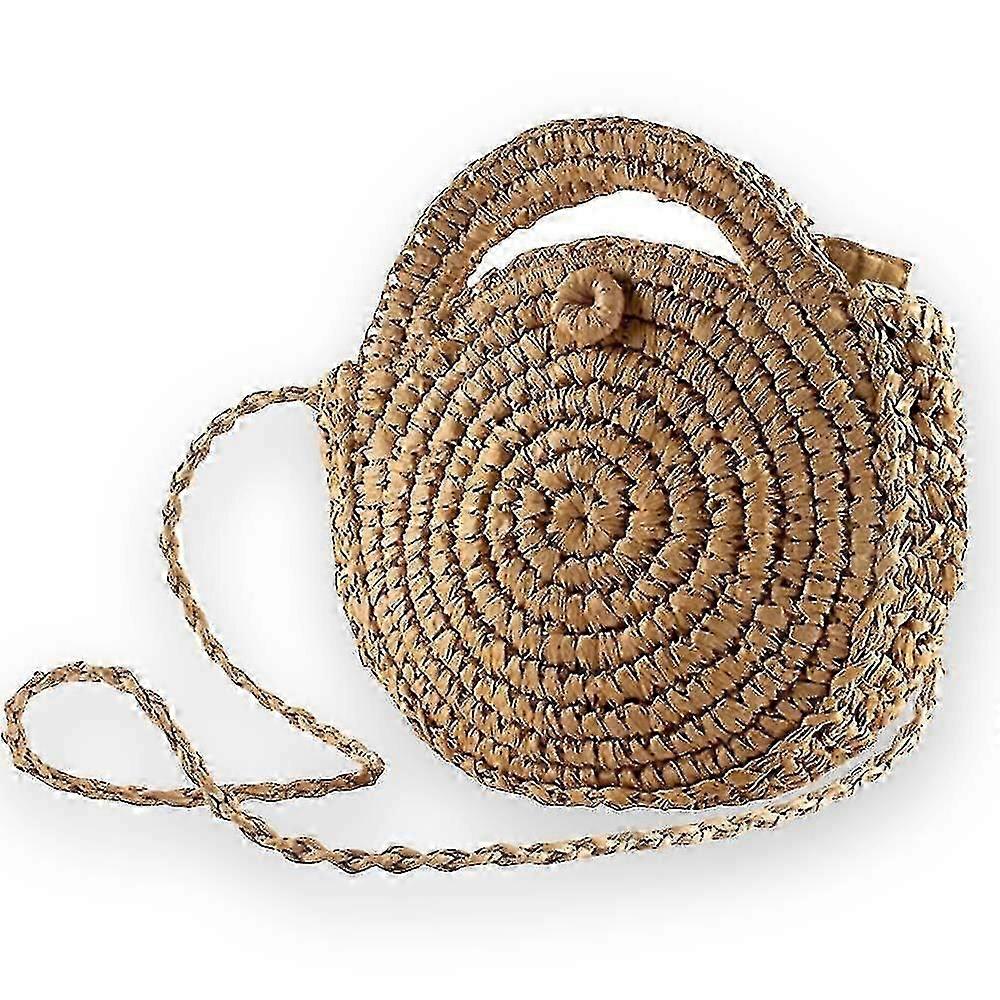 Round Straw Crossbody Bag