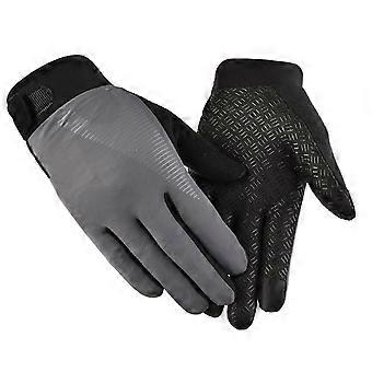Kaesi 1 Paar Ice Silk Handschoenen Volledige Vinger Ademend Unisex Buitensporten Touchscreen Klimmen Fitness Fietsen Handschoenen voor Gewichtheffen Oefening