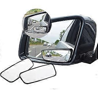 360 Rotera Döda Vinkeln Spegel, Justabe Vidvinkel Backspegel HD Glas Konvex Sidospegel För Bil
