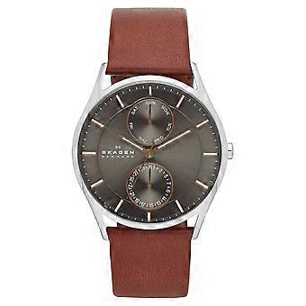 Skagen Men's Watch Wristwatch Holst Stainless Steel Leather SKW6086