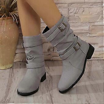 Women's Ankle Boots Low Heel Flat Fashion Boots Light-weight Casusl Pointed Shoes Christmas Gifts