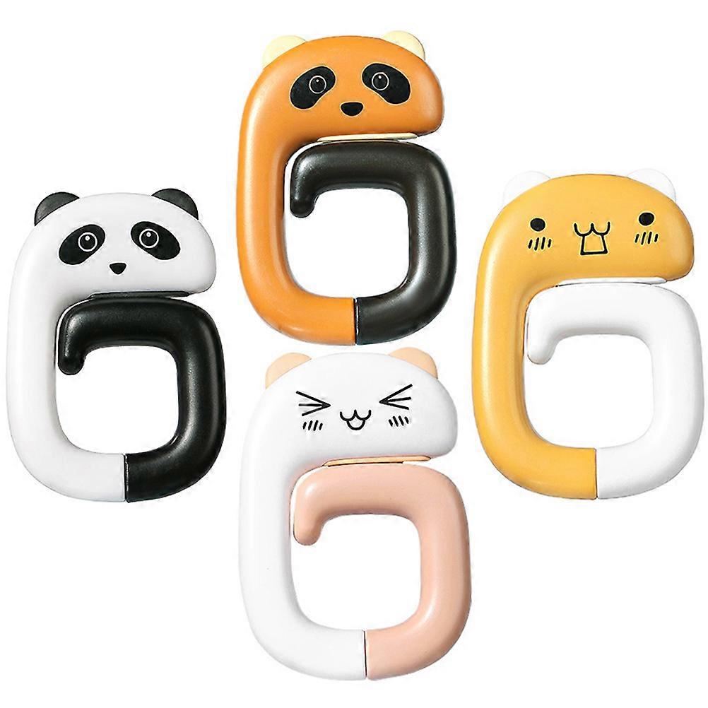 Assorted Color Desk Bag Hooks for Hanging 12Pcs Panda Shape Backpack Hooks