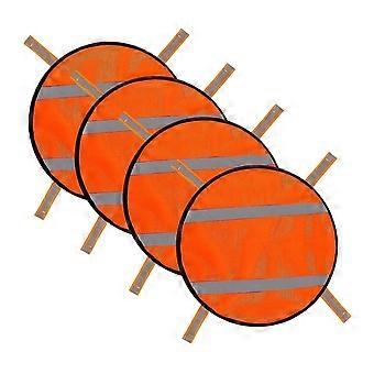 4Pcs/Set High Visibility Mesh Safety Panels Warning Water-Resistant Tent Backpack Cover Breathable Lightweight