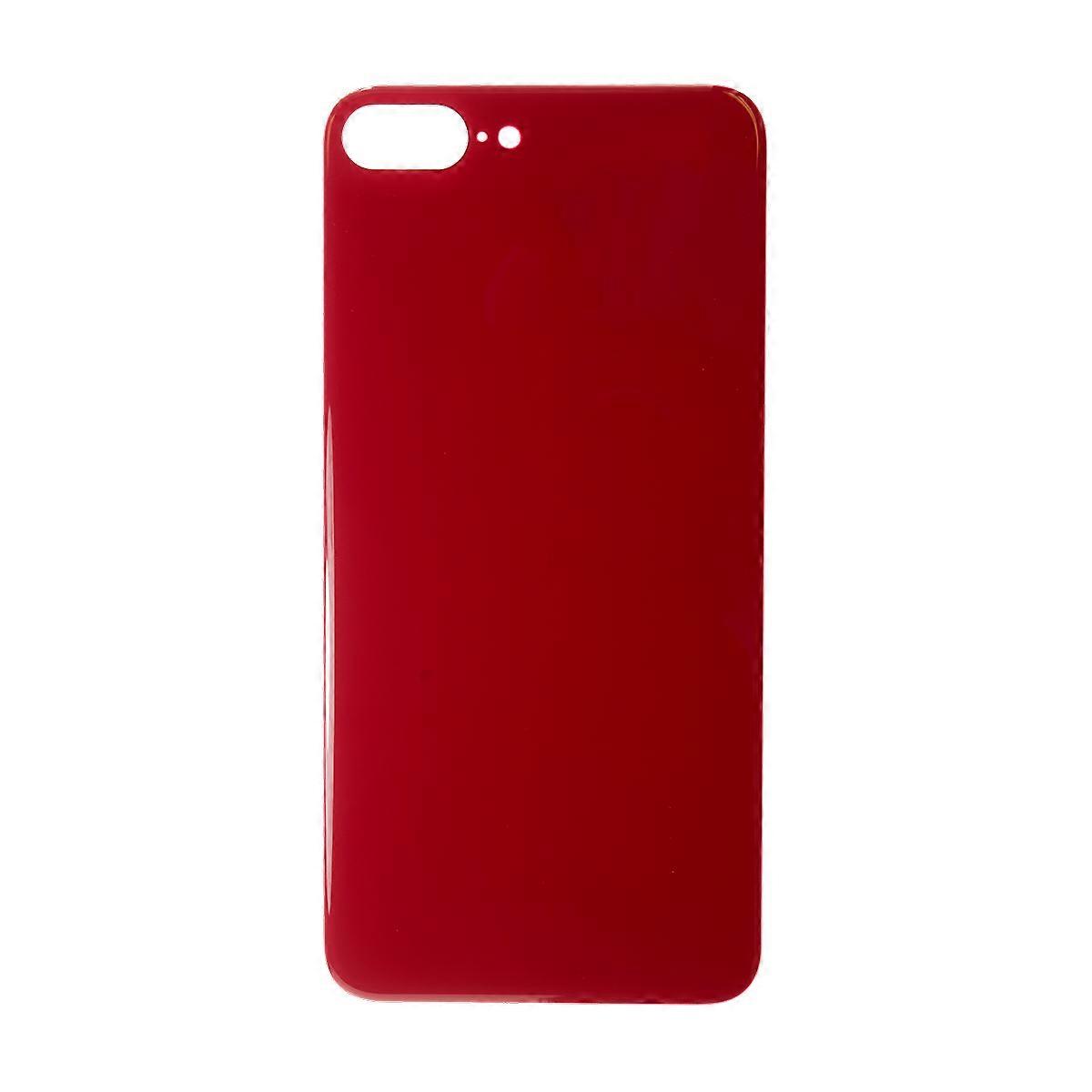 Glass Back For iPhone 8 Plus Plain in Red
