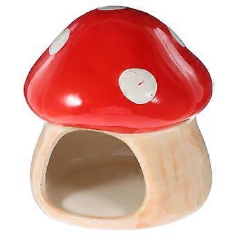 Keramisk Hamster Hus Champignon Formet Hamster Hideout Kølehus Sove Nest