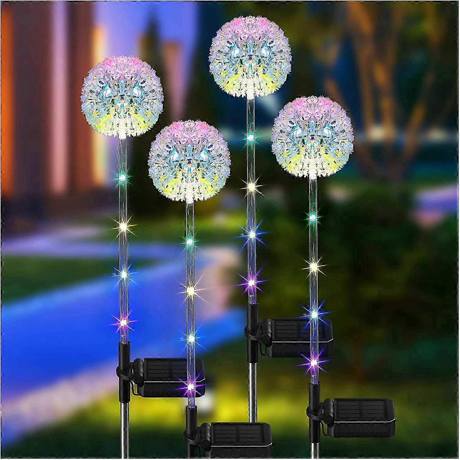 4 Pack Dandelion Solar Garden Lights