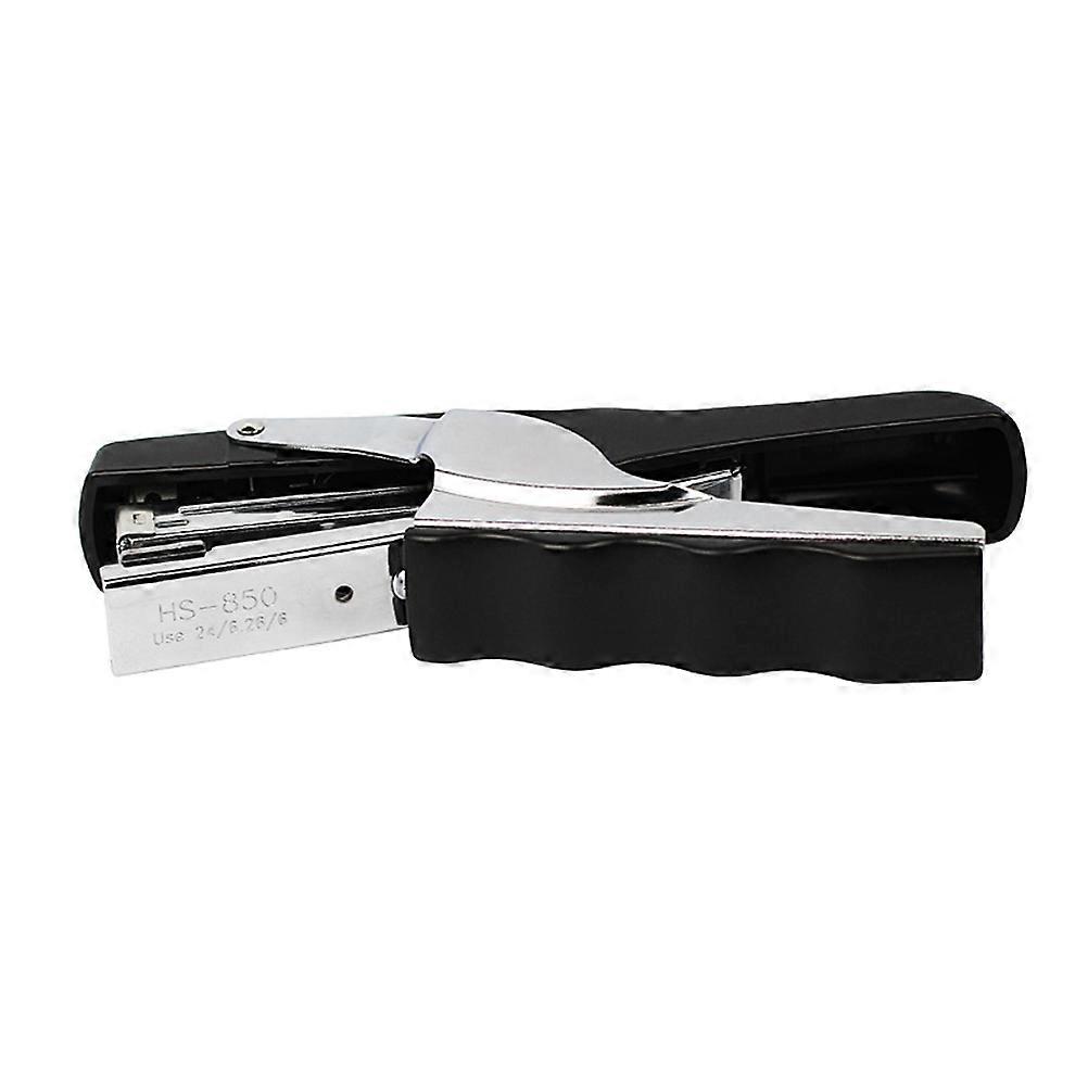 Plier Stapler Hand Grip Type Metal Stapler Efficient Stapler without Stitching Needle (Black)