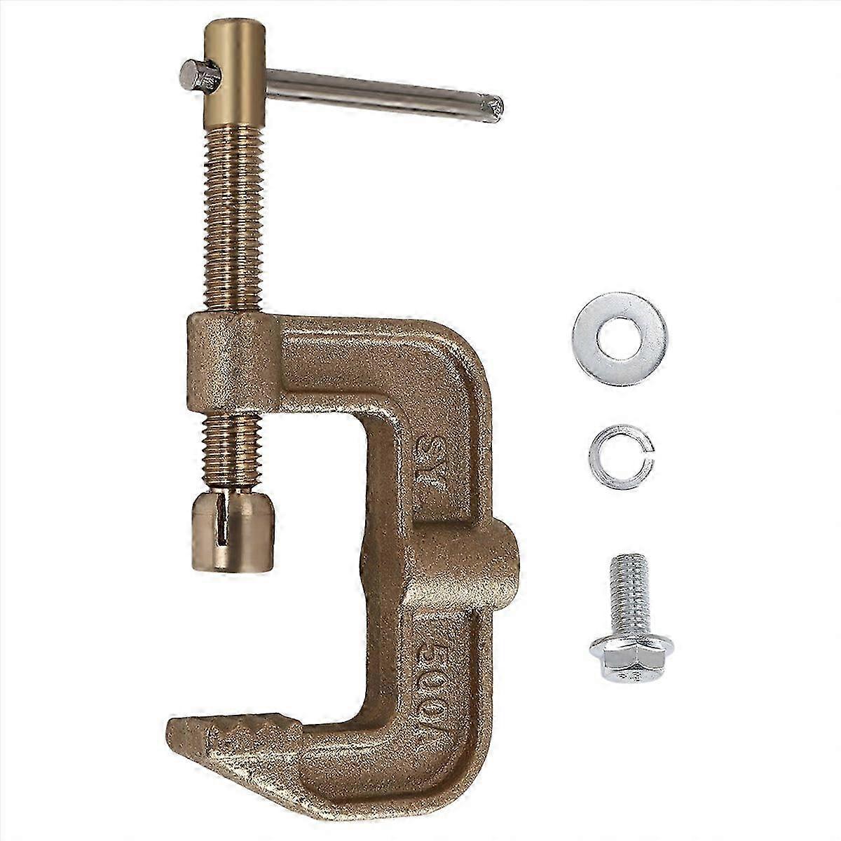 Welding Ground Clamp, 500A Current G-Type Solid Brass Ground Clamp