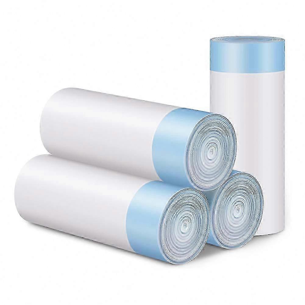 Drawstring Cat Litter Box Replacement Liners for Automatic Self-Cleaning Robot Boxes, 5 x 15 Count Trash Bags