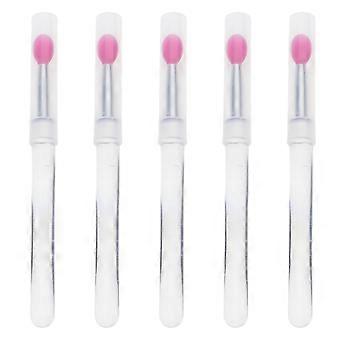 5pc Ergonomic Handle Silicone Lip Brush Lip Balm Applicators Lipsticks Perfect For Daily Makeup And On Travel Touches Up Multicolor