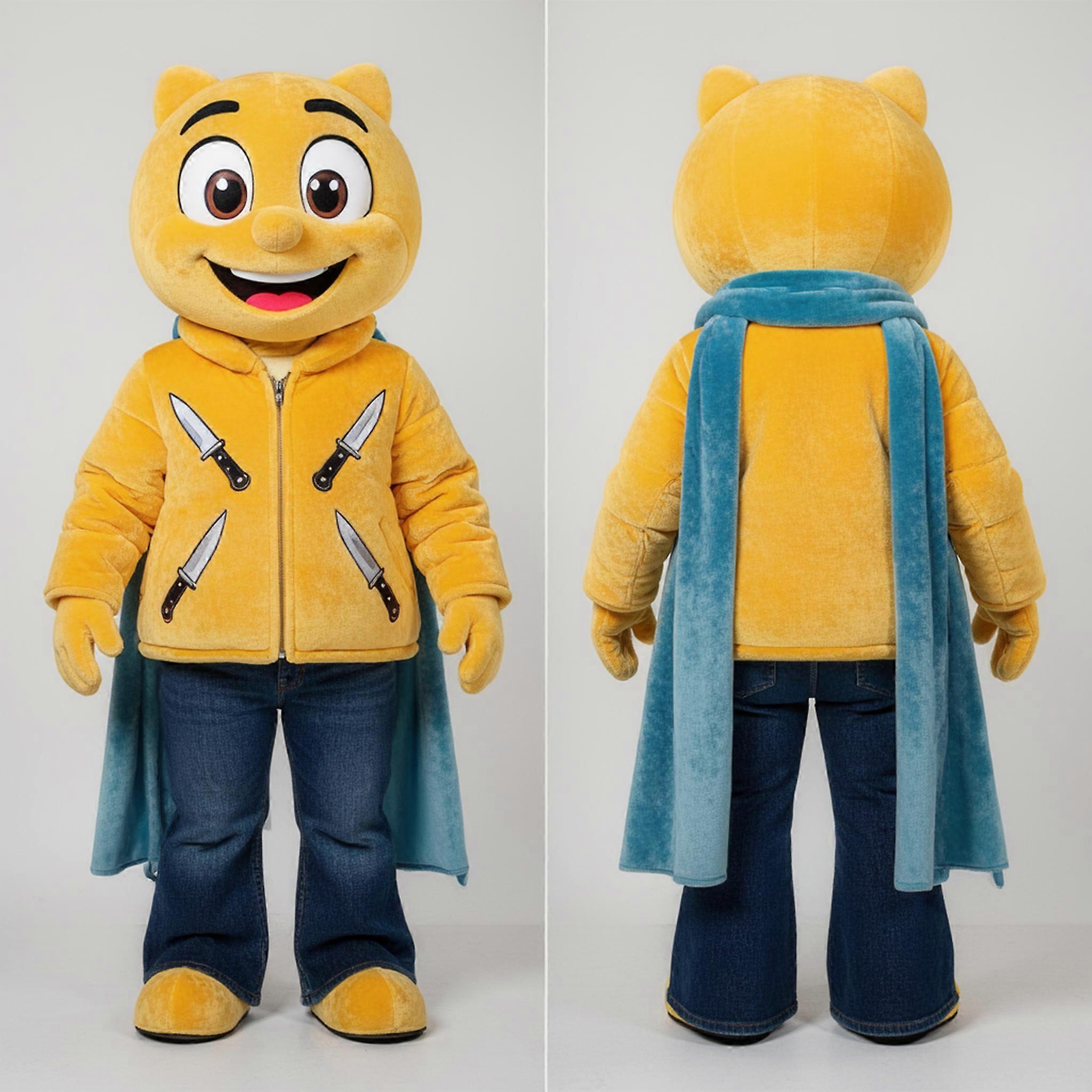 MASTICOT Golden Yellow Daring Knife Thrower Mascot