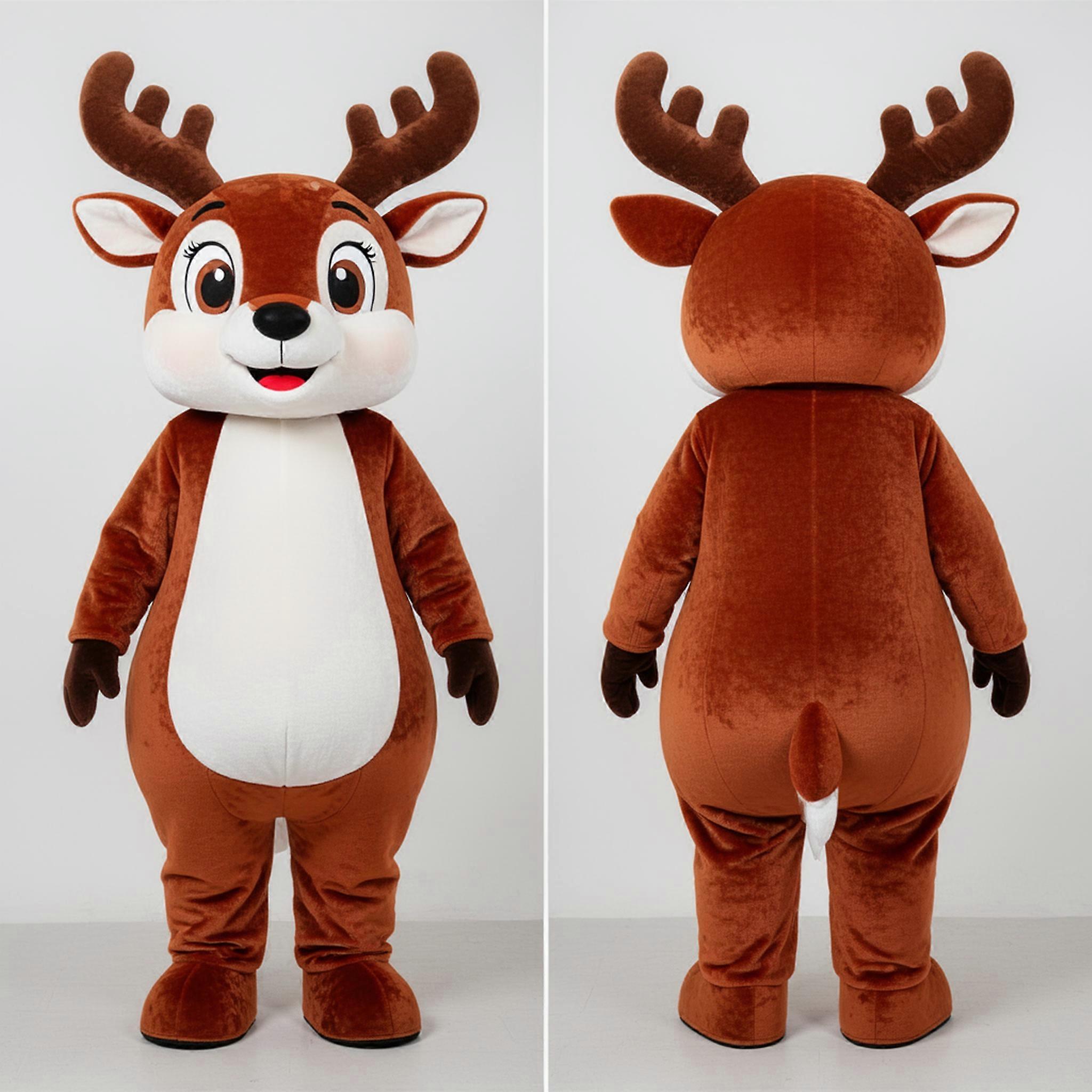 MASTICOT Warm Brown Friendly Deer Mascot