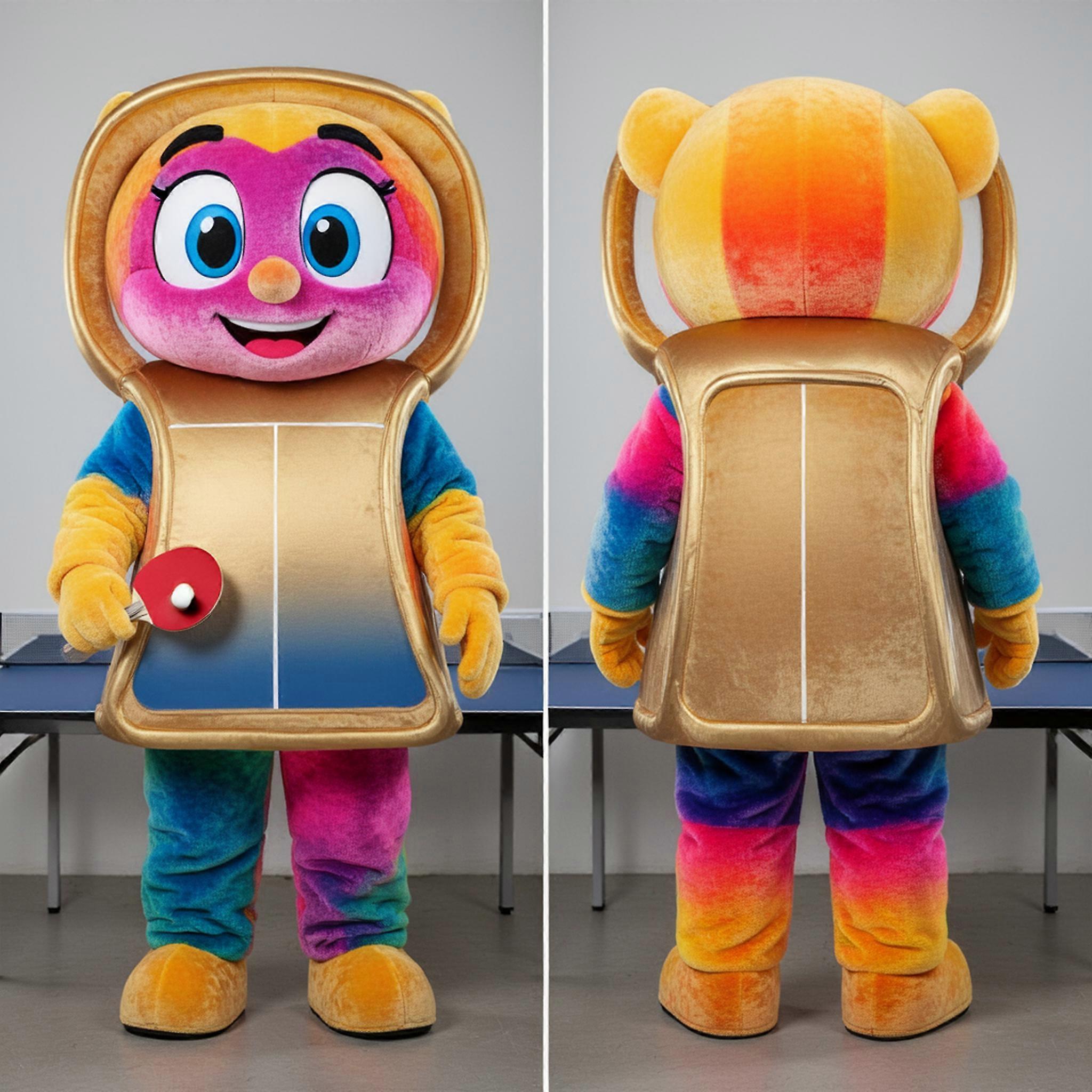 MASTICOT Golden Plush Ping Pong Table Mascot