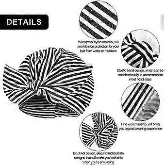 1 pcs Shower Cap For Women, Reusable Waterproof Bowknot Bathing Caps