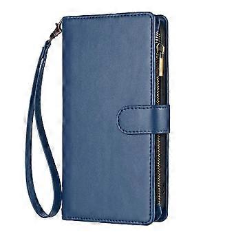VIVO V40 5G 8 Kartenfächer & Reißverschlusstasche Brieftaschenhülle mit Handschlaufe PU-Leder Klappdeckel