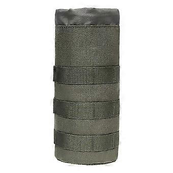 Tactically Water Bottle Holder Drawstring Travel Water Bottle Bag Hydrations Carriers Travel Thermal Cup Cover Army Green