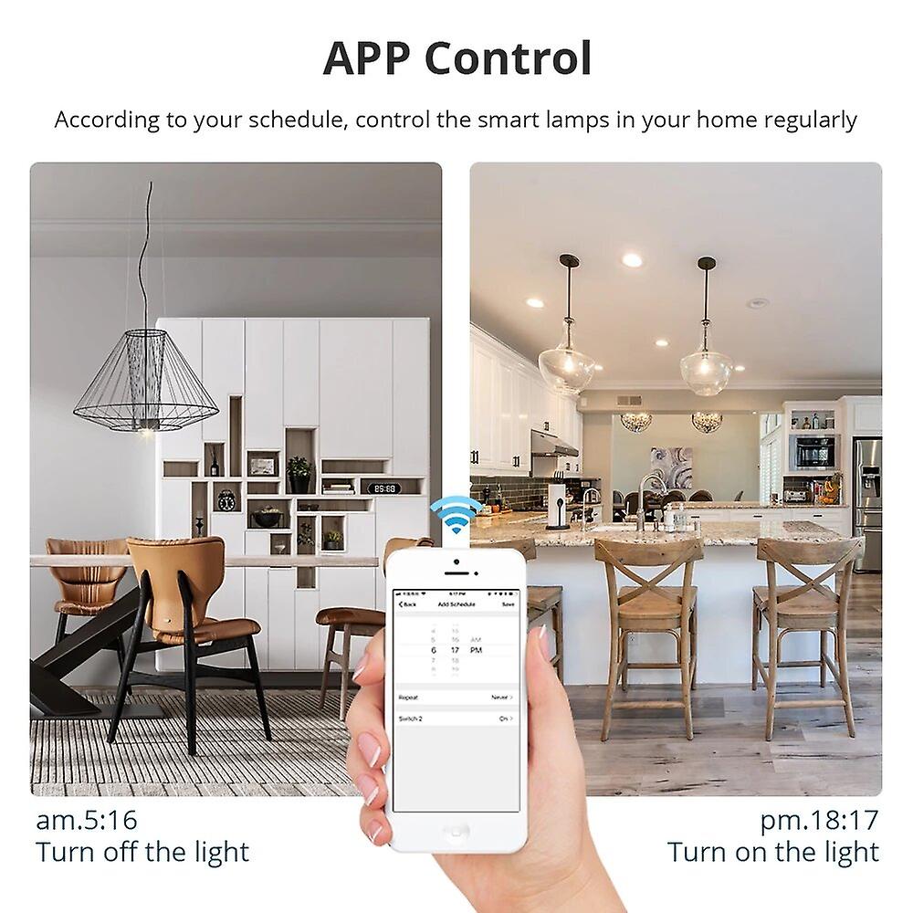 Smart No Neutral Push Button Switch 1/2/3 Gangs Smartthings App Alexa Google Home,220-240v