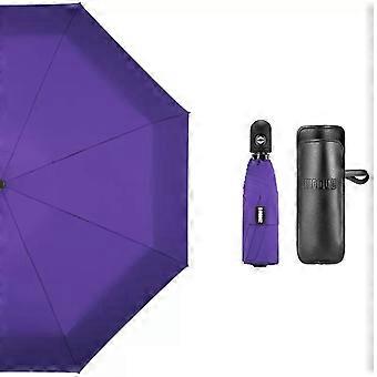 Compact Travel Umbrella Automatic Folding Windproof One‑Touch Auto Open Close Lightweight Waterproof UV Blocking