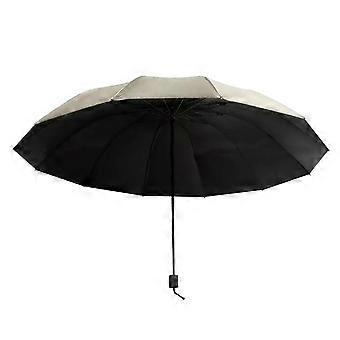 Windproof Travel Umbrella 12Rib UV Protection Parasol with FastDrying Fabric for Rain and Sun