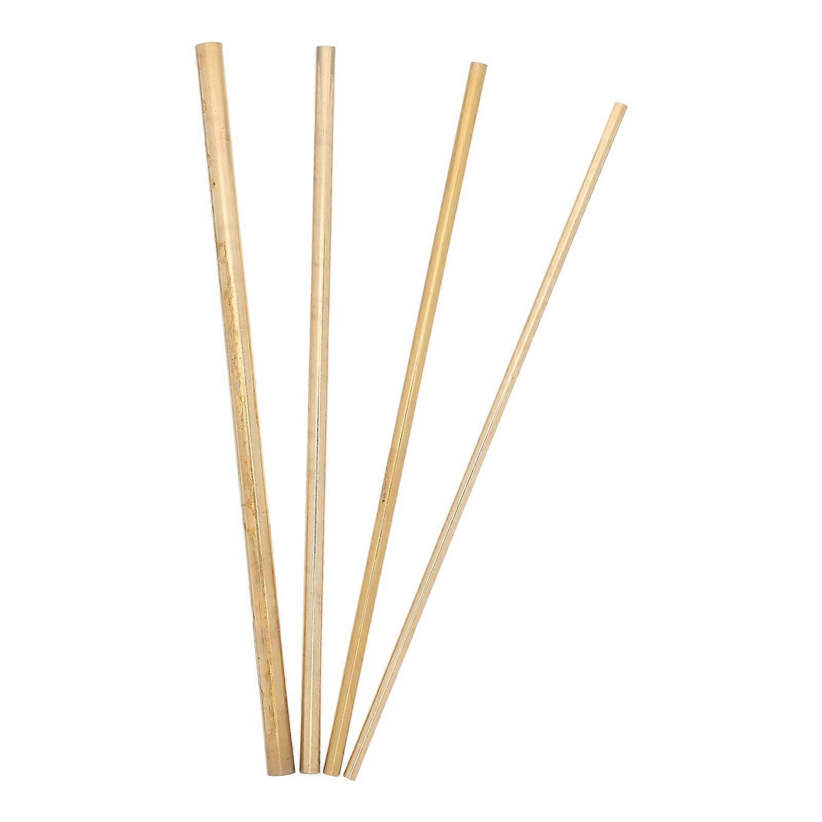 Polished Brass Rods for Lathe Tools 4Pcs Solid Round Brass Rod Set