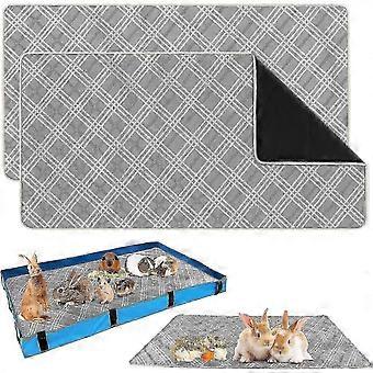 Auniq 2 Pack Meerschweinchen-Bettwäsche, 47 "x 24" Wiederverwendbare Meerschweinchen-Käfig-Einlage Haustiere Pinkel-Pads für Kleintierkäfige Meerschweinchen-Kaninchen-Hamster-Ratte