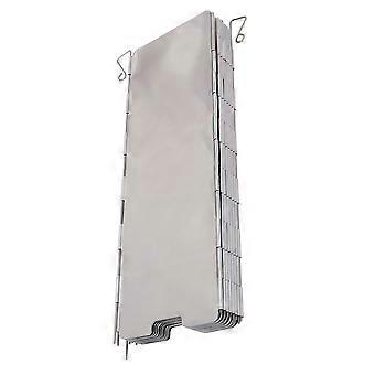 Lightweight Outdoor Stove Windscreen 3Pcs Silver Portable Windshield