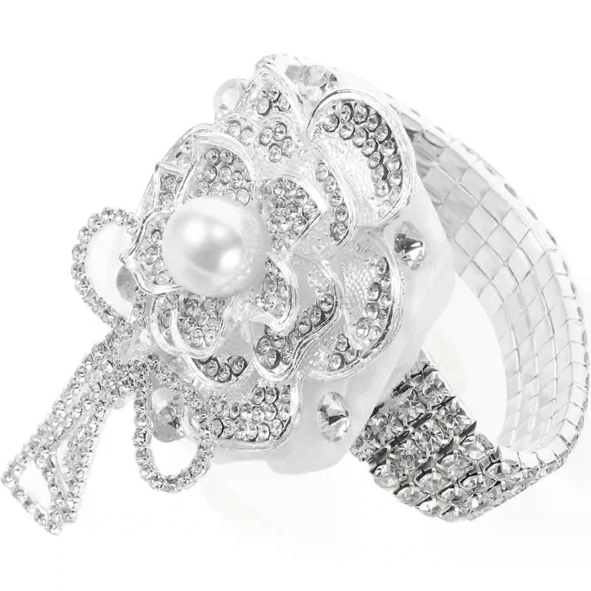 Wedding Wrist Corsage Silver Decorative Brides Accessory