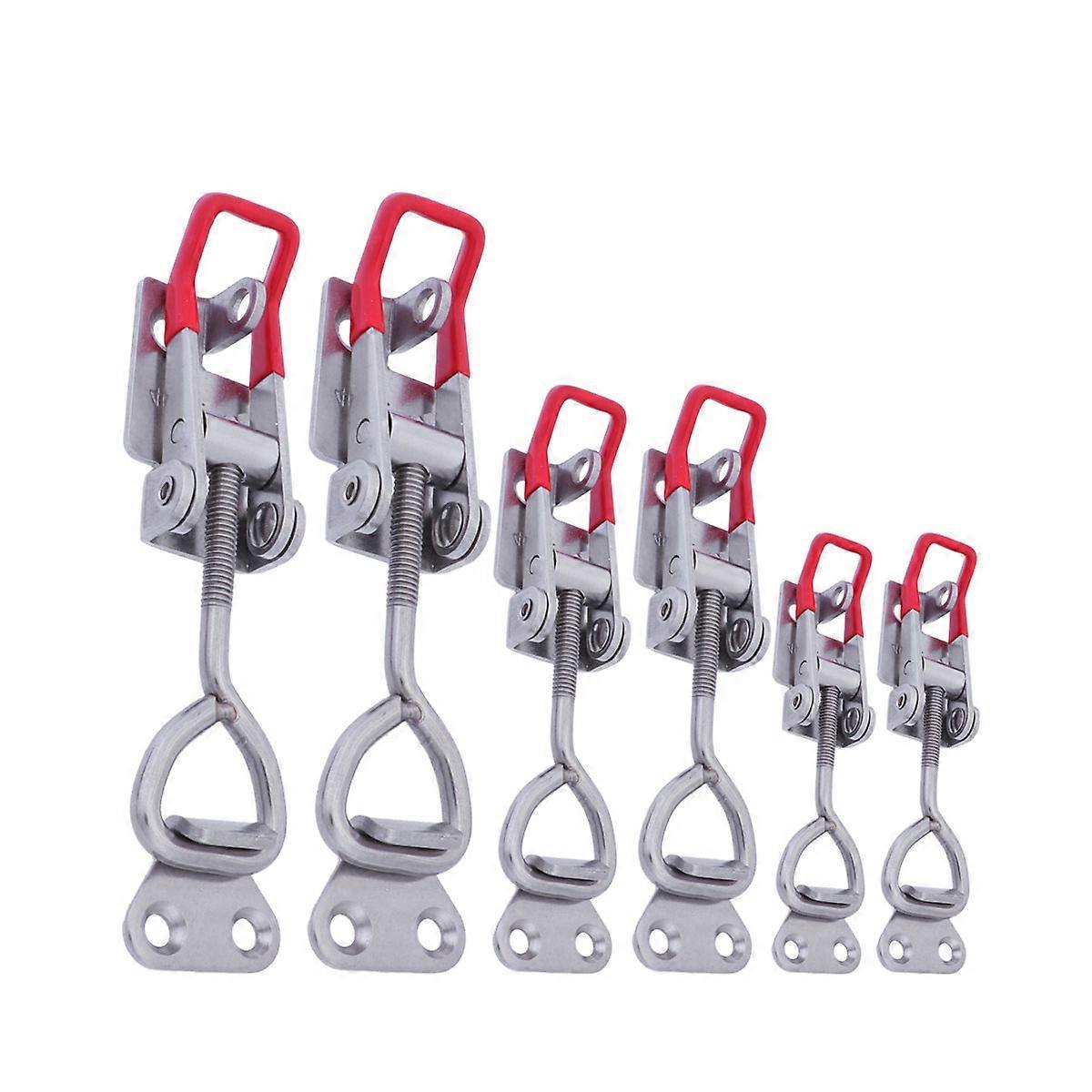 Adjustable Toggle Latch Clamp Metal Door Cabinet Box 6Pcs Set