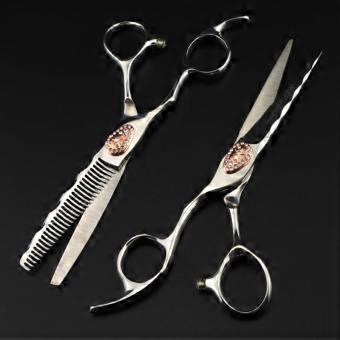6Inch LeftHanded Hair Cutting Scissors Set, Professional Barber Scissors with Ergonomic Easy Grip and Precision Blades