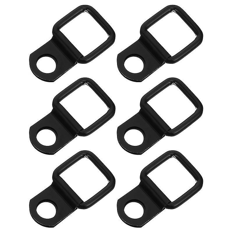 4.4X2.8x0.2cm Black Utility Hooks 1 Set 6pcs Practical Car Trunk Hooks Durable Car Vehicle Refit Hoo