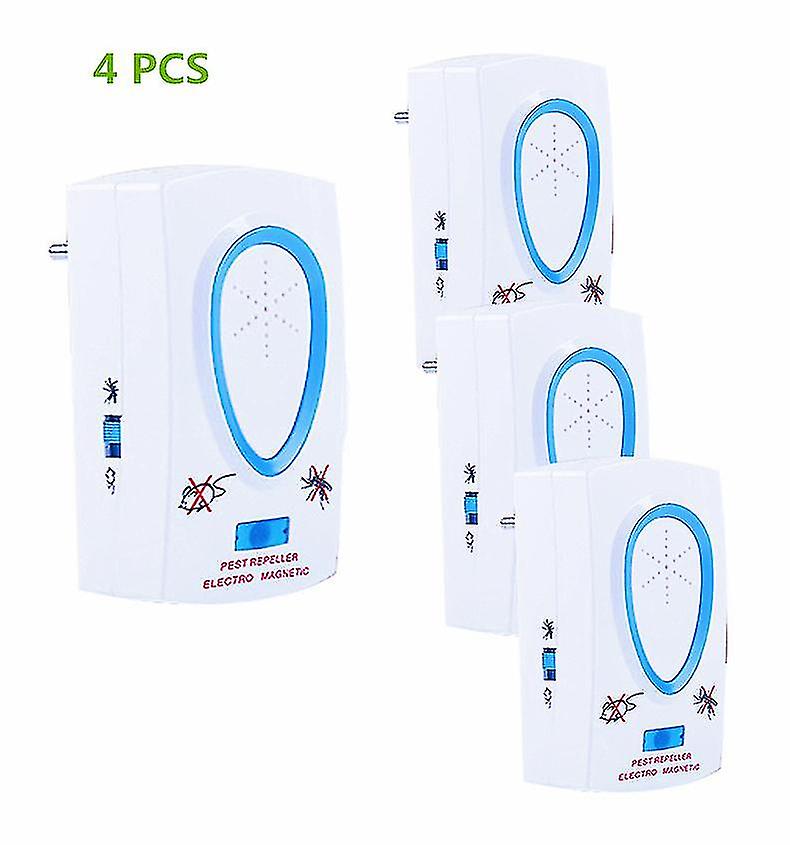 4 Pcs Electronic Ultrasonic Pest Repellent Indoor Plug In Repeller Reject And Control Insect Rodent