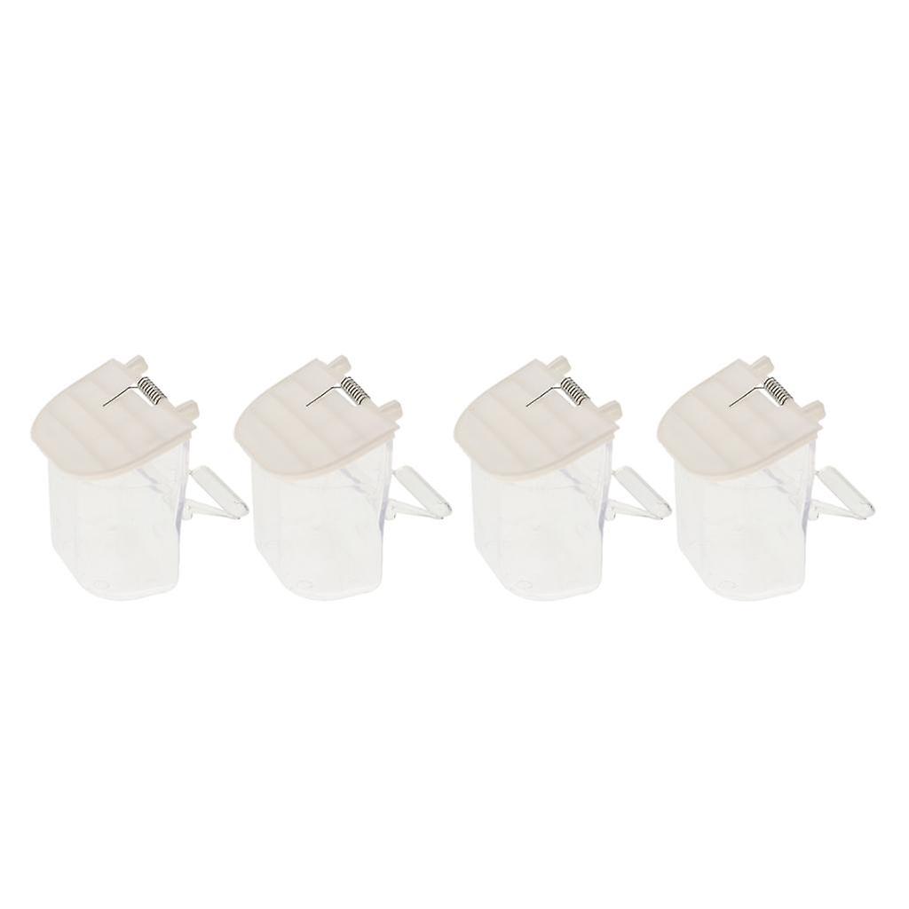4pcs Bird Seed Feeder for Cage,Parrot Automatic Foraging Food Container