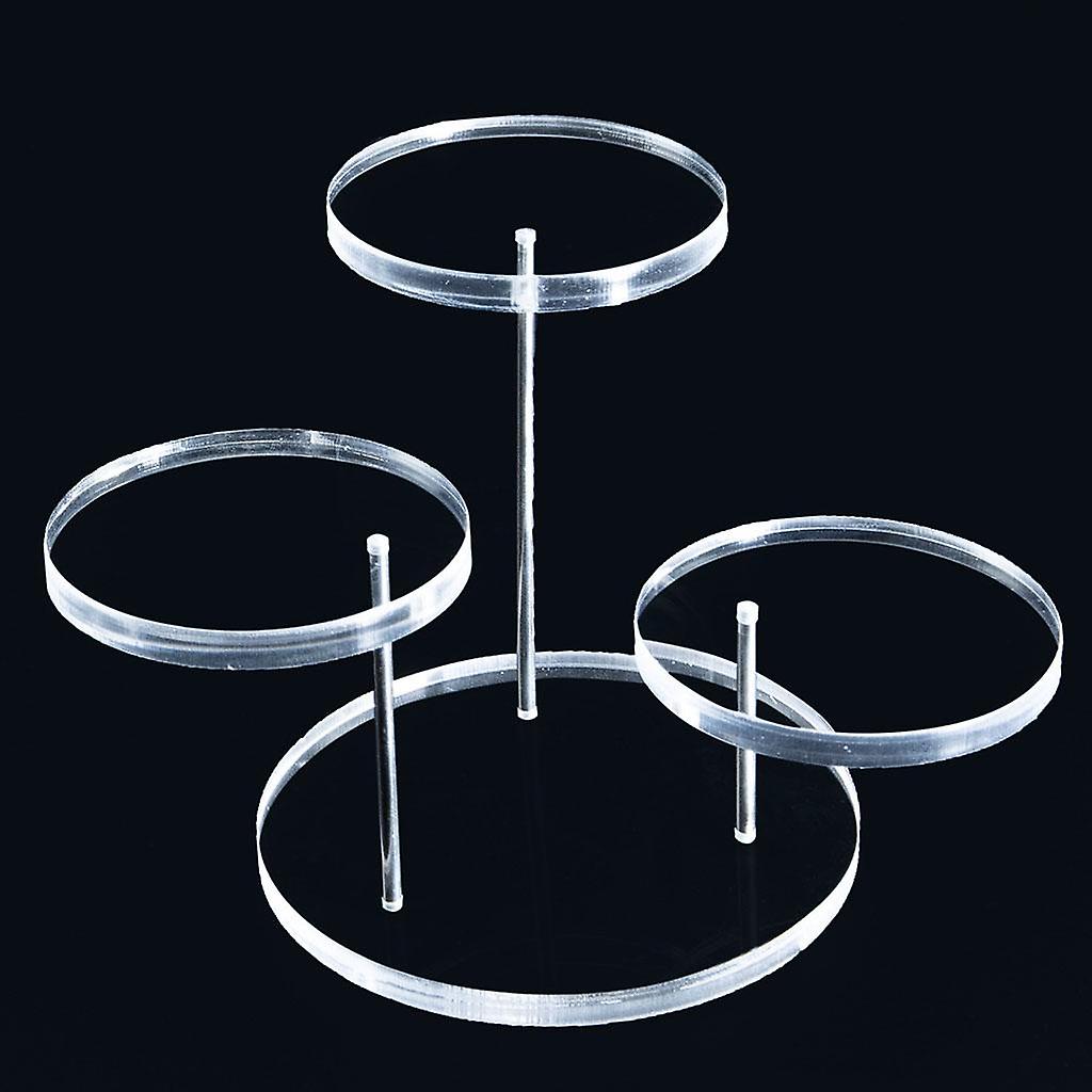 Round Cake Stand Cupcake Stand for Celebration Wedding Transparent+Black