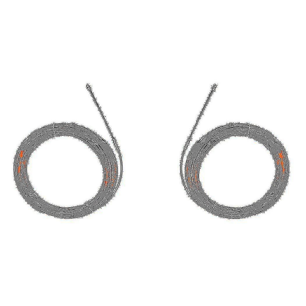 2 Pcs Orange Guide Device Nylon Electric Cable Push Pullers Duct Snake Rodder Fish Tape Wire, 20 Me