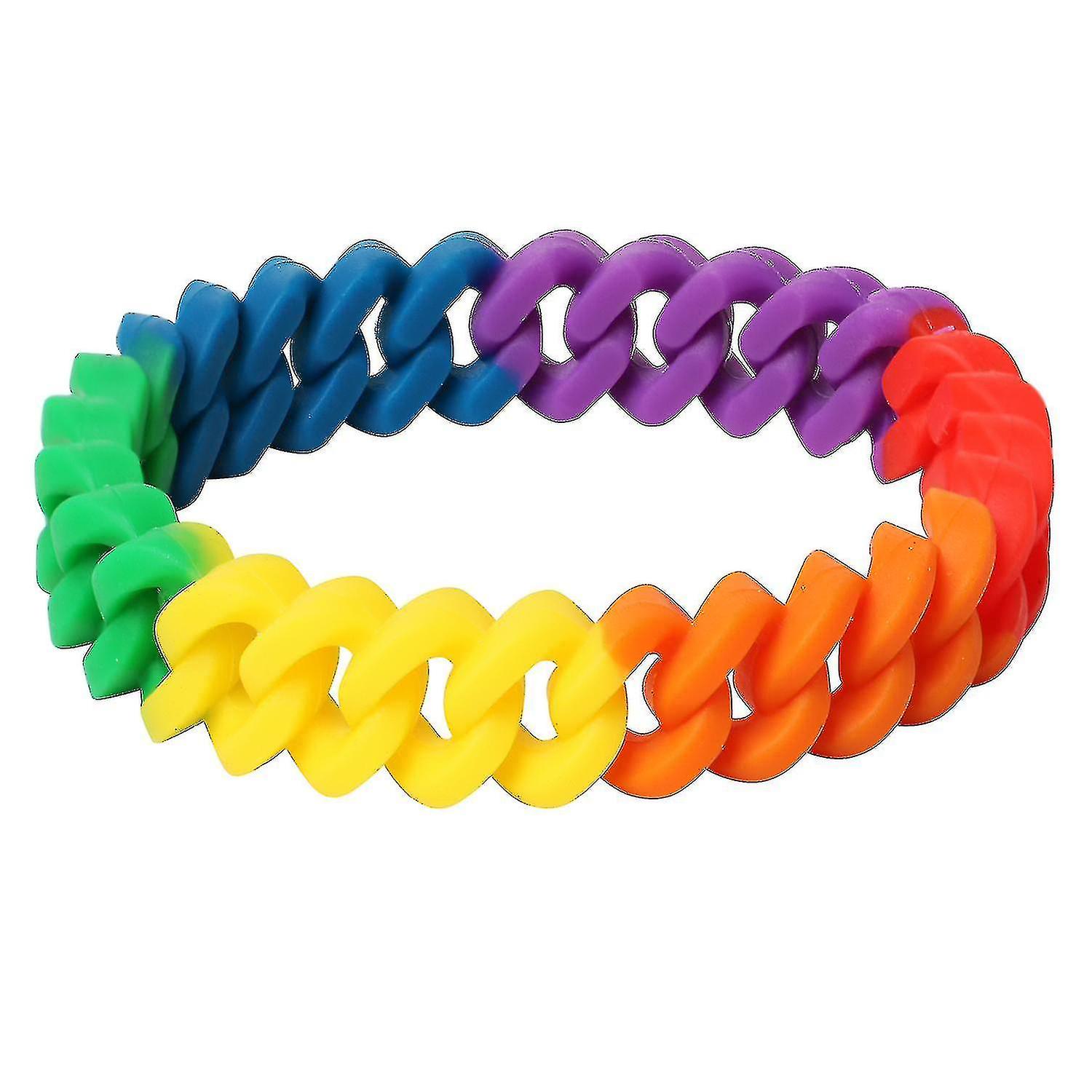 Trixes Rainbow Braided Bracelet