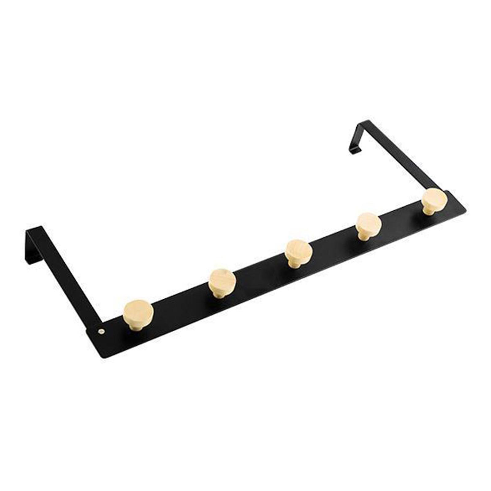 Over The Door Hanging Hooks Door Mounted Storage Hook With 5 Hooks For Household Storage Management