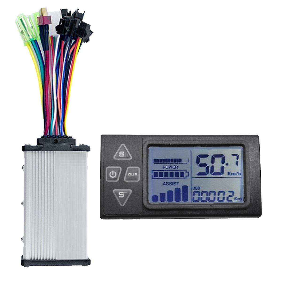 24V/36V/48V S861 LCD Ebike Display Dashboard+36V 350W Sine Wave Controller for Electric Bike BLDC C