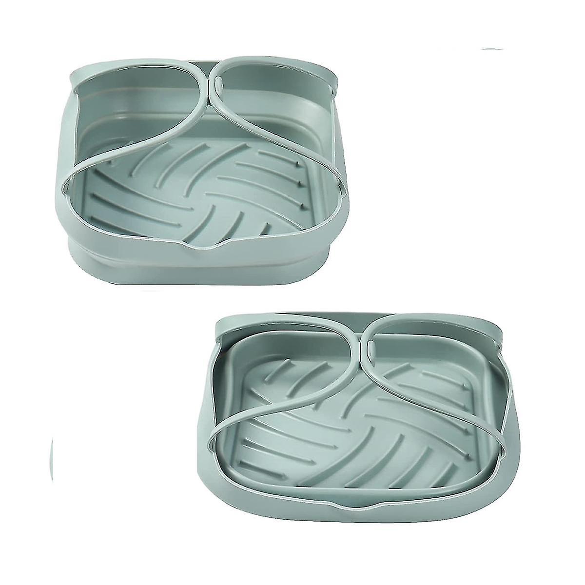 2pcs Silicone Liners Square Foldable & Reusable Silicone Pot With Handles Silicone Liners